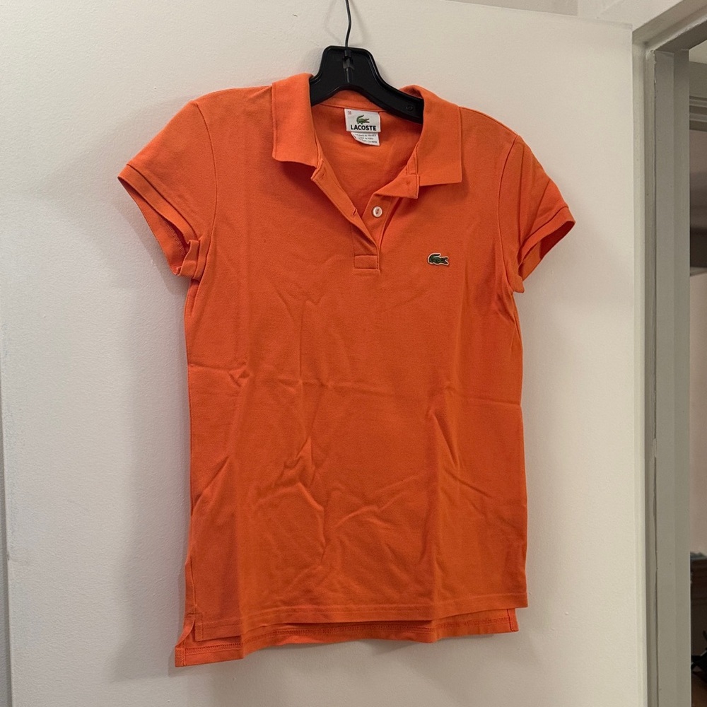 Lacoste Women's Bright Orange Polo Tee